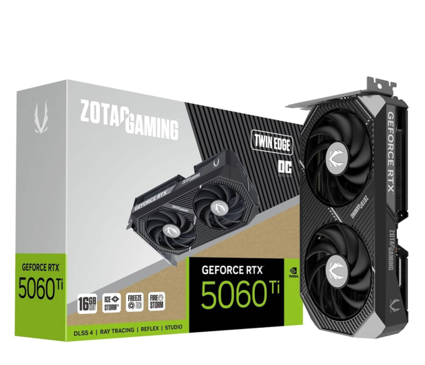 Zotac GeForce RTX 5060 Ti Twin Edge OC 16GB GDDR7 DLSS5 - 1330988 - zdjęcie